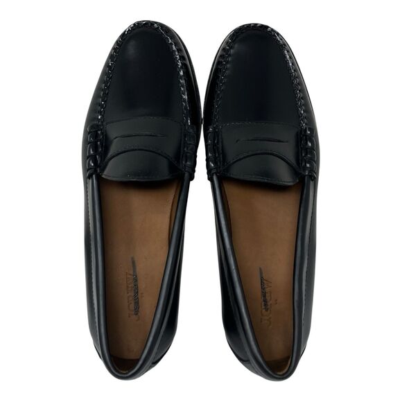 J Crew Penny Loafers Mens 9.5 Black Leather Sole Business Preppy Luxury Shoes main image 5